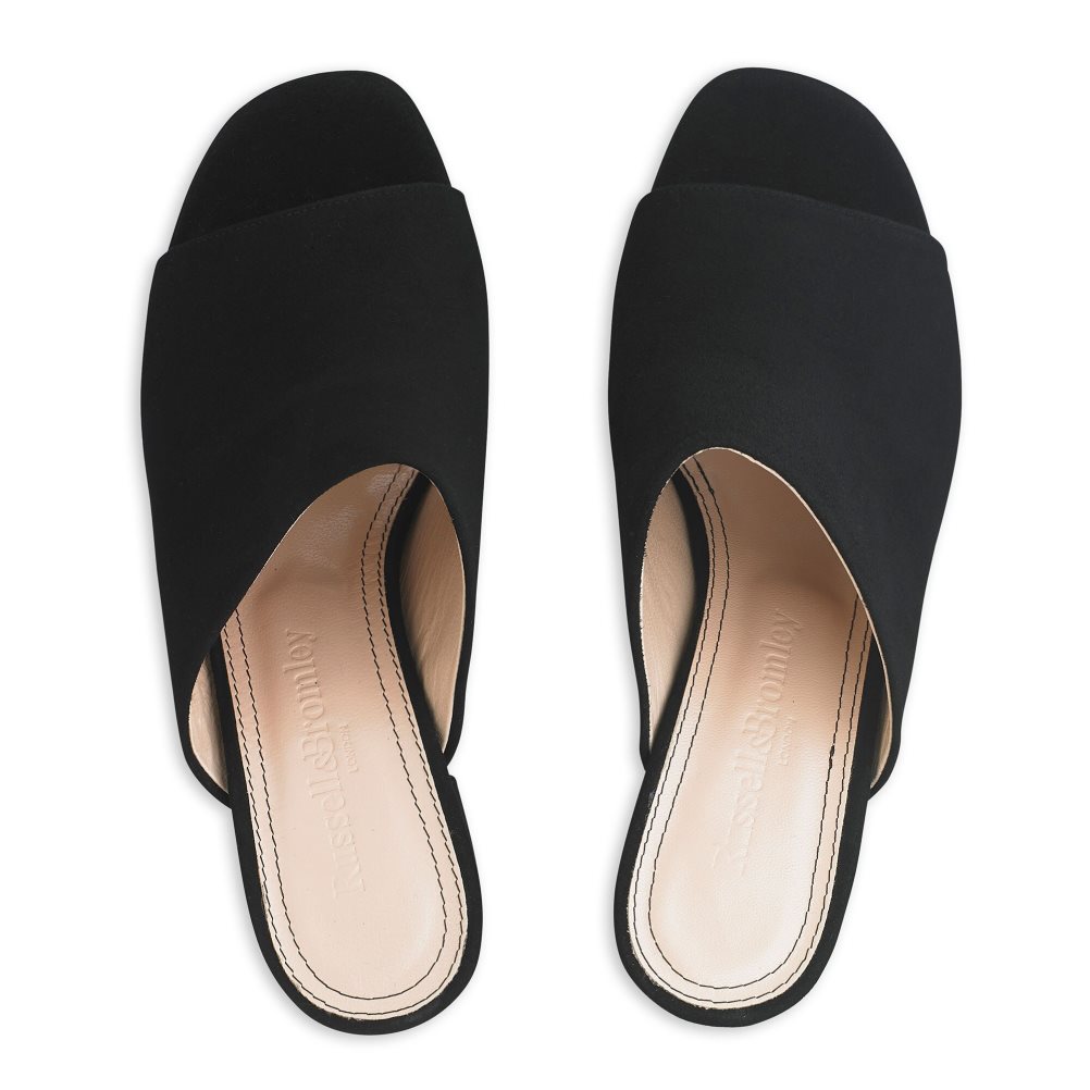 Black Russell & Bromley Topmule Platform Women's Mules | PH-1-JFRG