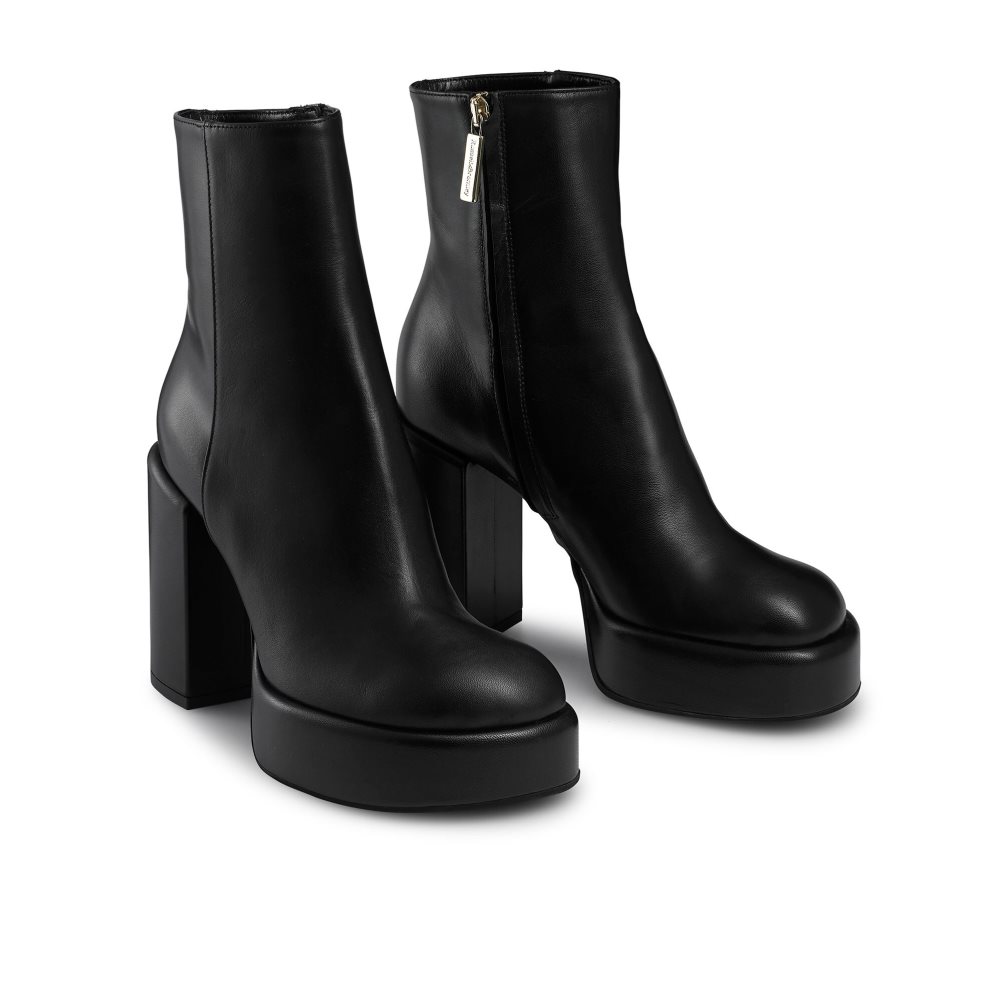 Black Russell & Bromley Webster Round Toe Women's Ankle Boots | PH-2-KFRB