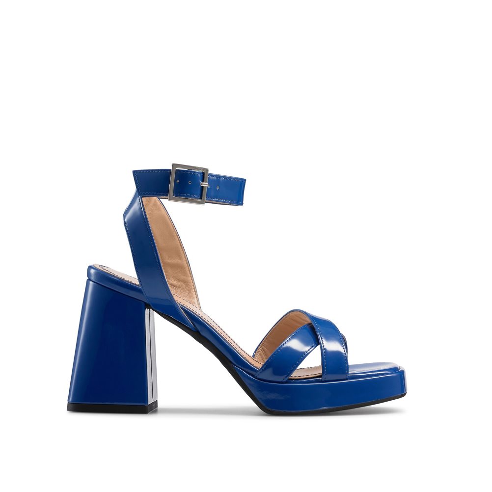 Blue Russell & Bromley Groovybaby Platform Women\'s Heels Sandals | PH-4-GUXV