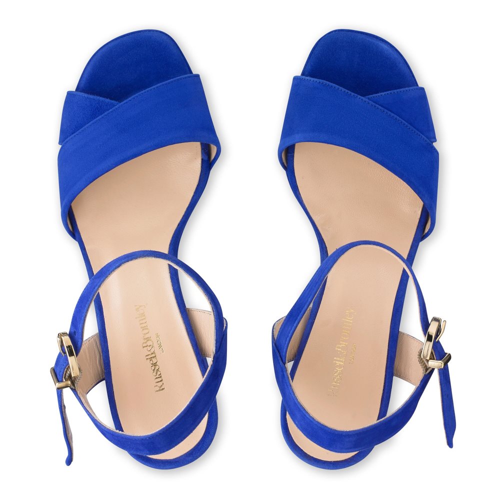 Blue Russell & Bromley Topform Platform Women's Heels Sandals | PH-1-REHU