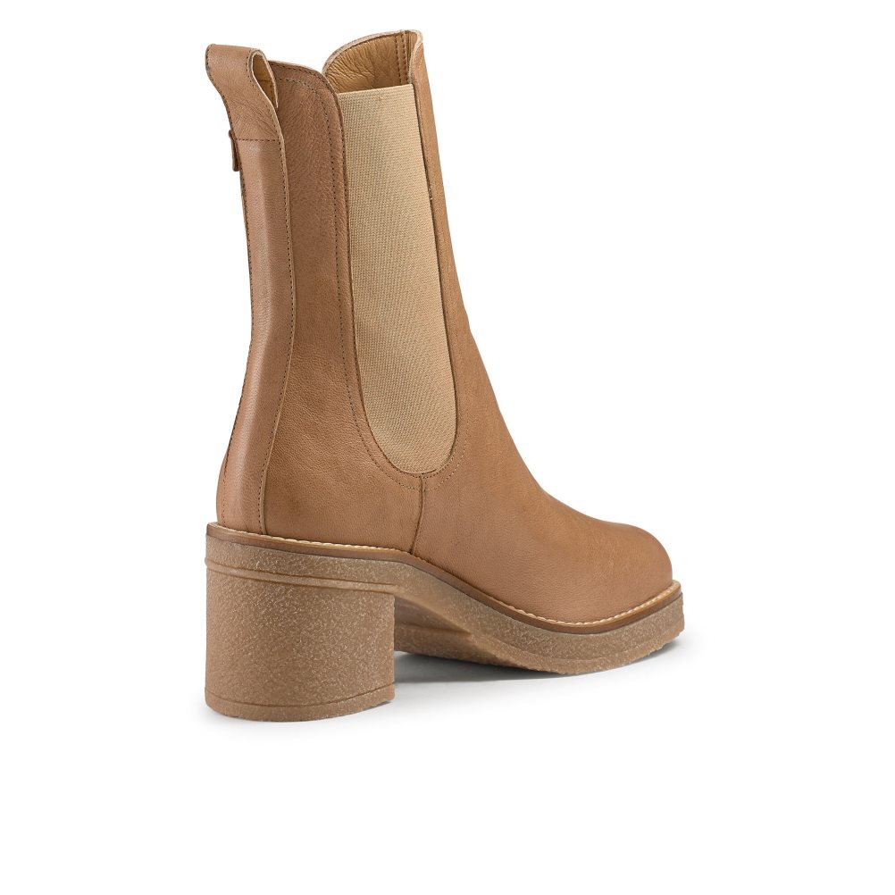 Brown Russell & Bromley Bootcut Crepe Sole Women's Chelsea Boots | PH-4-WBUG