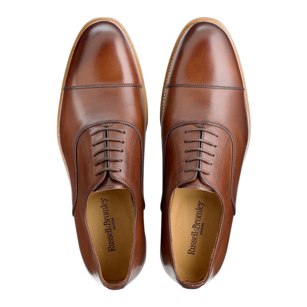 Brown Russell & Bromley Boris Lace-up Oxford Men's Formal Shoes | PH-5-WVYE