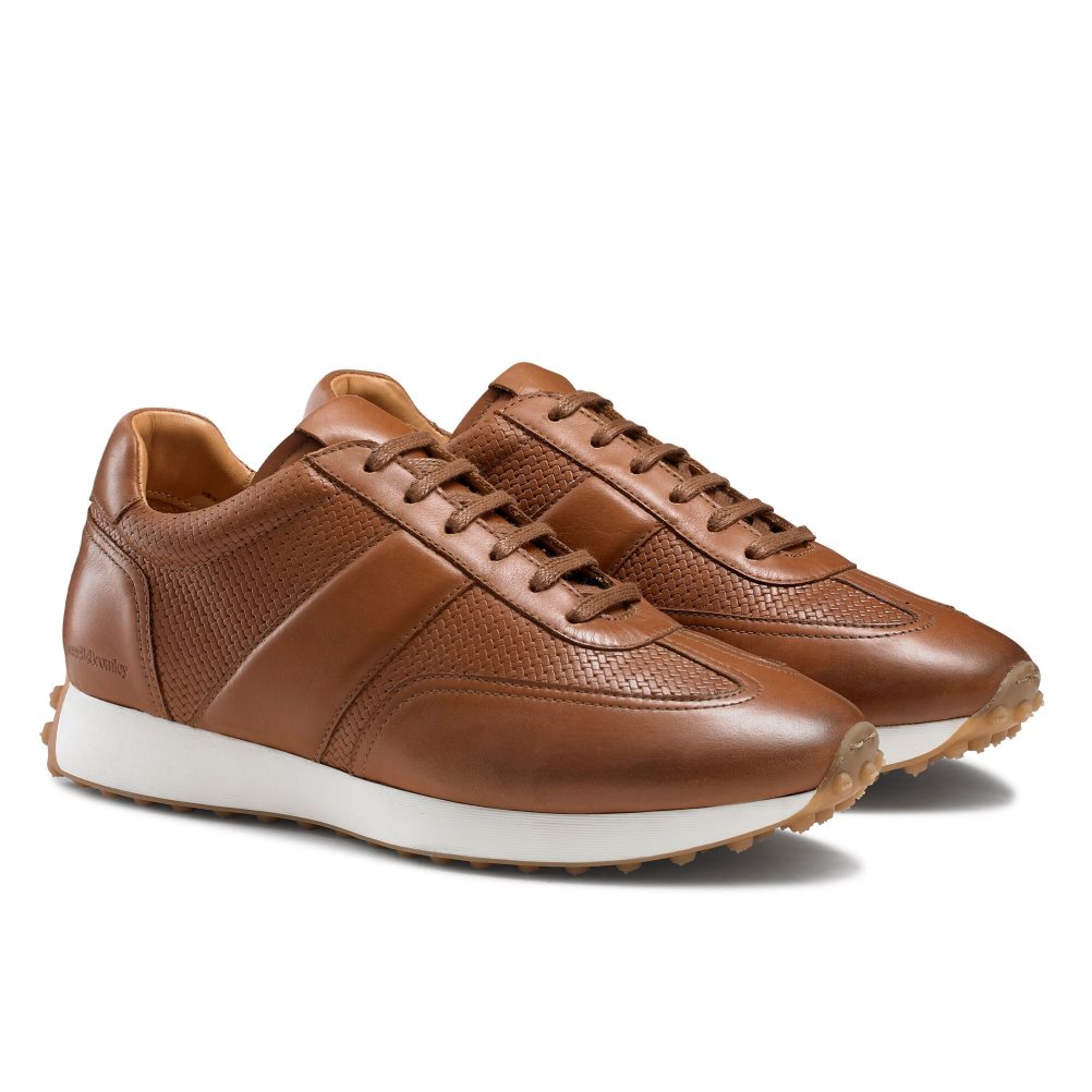 Brown Russell & Bromley Candidate Oxford Lace Runner Men's Trainers | PH-4-ZJTM