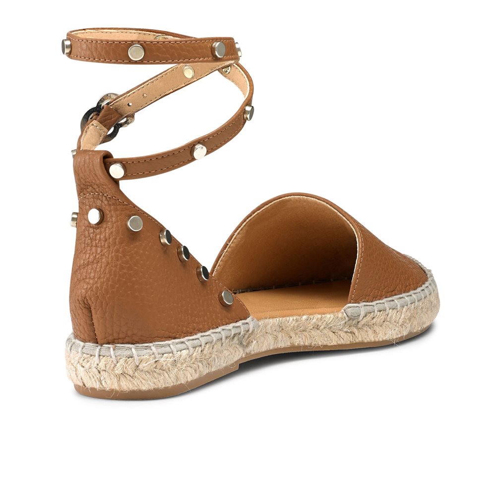 Brown Russell & Bromley Coin Wrap Ankle Wrap Women's Flat Sandals | PH-7-PWRI