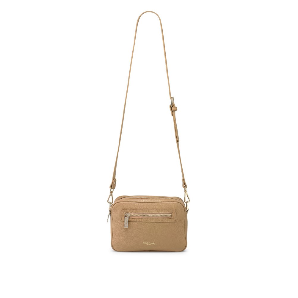 Brown Russell & Bromley Dynamic Triple Zip Camera Women's Crossbody Bags | PH-9-KDPY