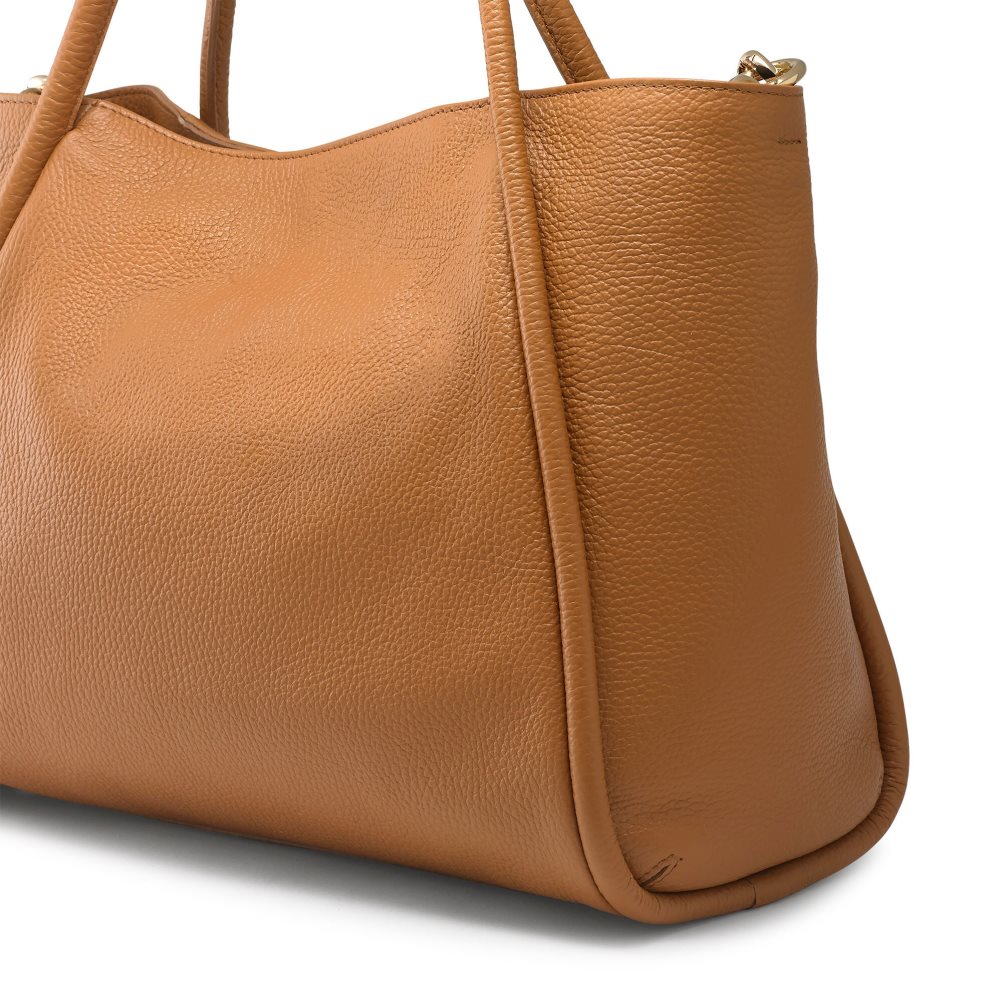 Brown Russell & Bromley Icon Chain East/West Grab Women's Tote Bags | PH-5-QKBV