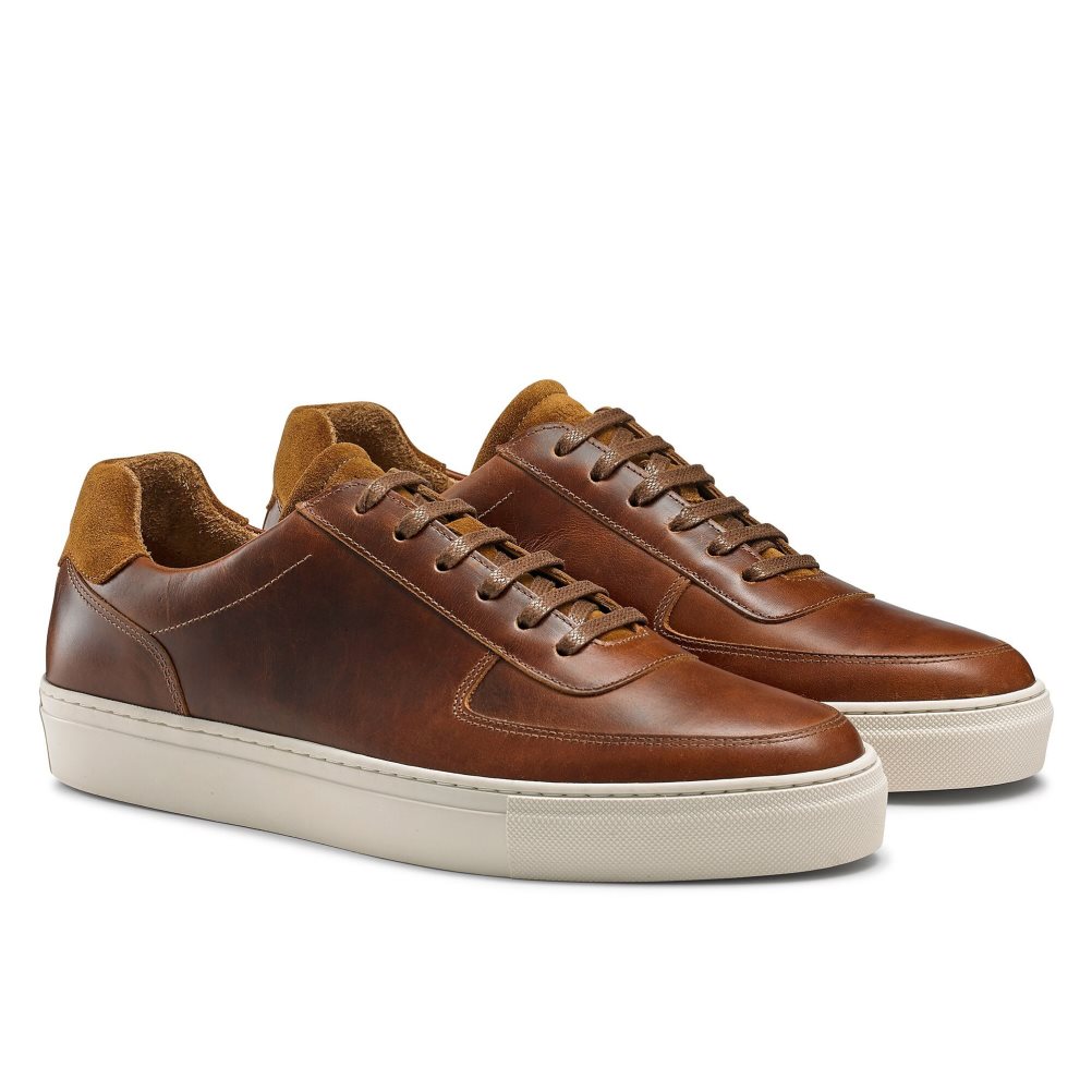 Brown Russell & Bromley Outfield Lace Up Men's Trainers | PH-5-OHDP