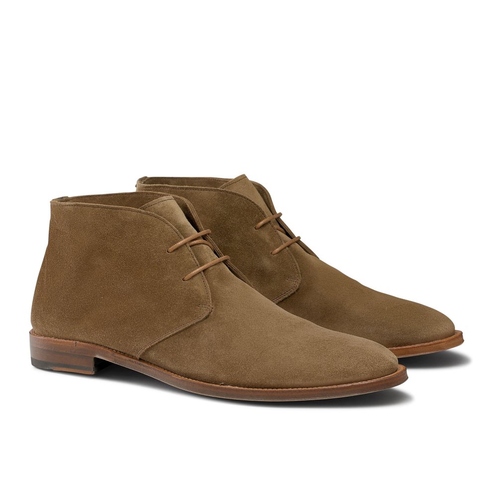 Brown Russell & Bromley Pall Mall Unlined Men's Chukka Boots | PH-3-PDVB