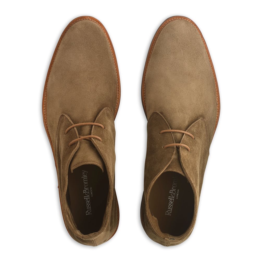 Brown Russell & Bromley Pall Mall Unlined Men's Chukka Boots | PH-3-PDVB