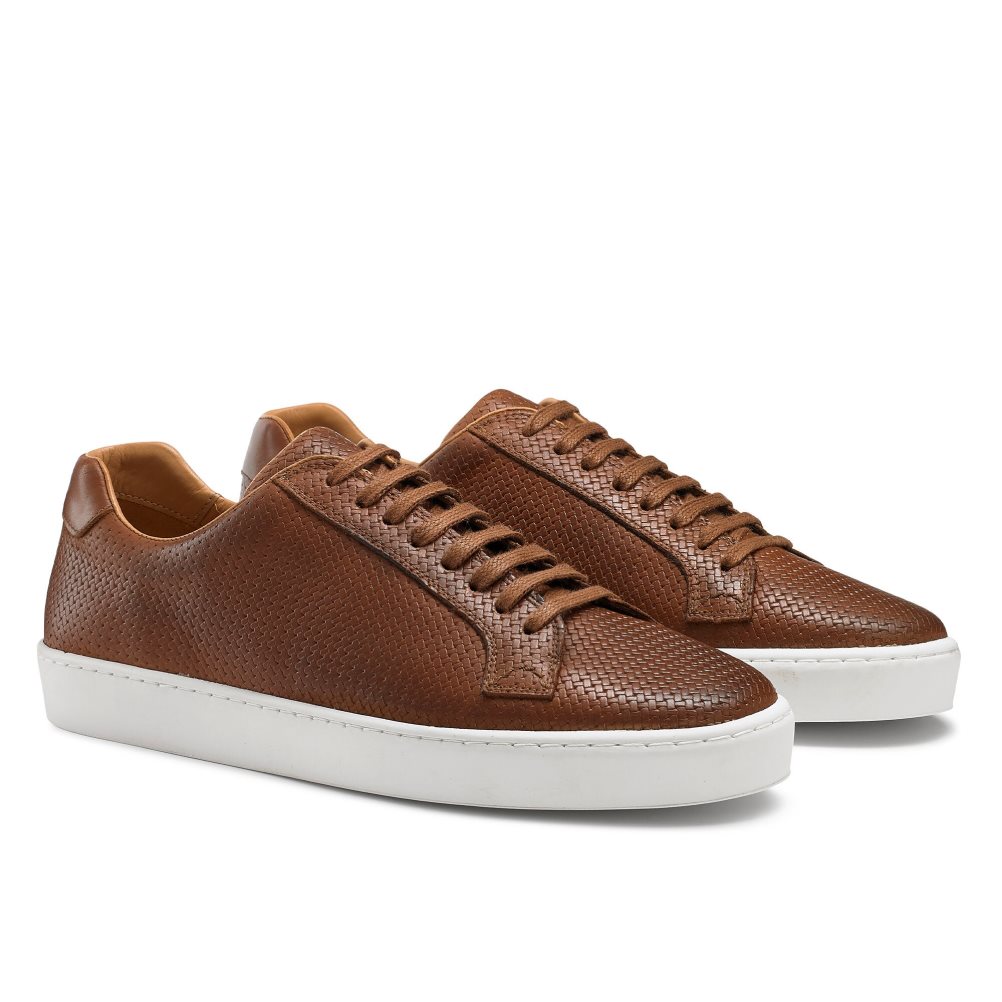 Brown Russell & Bromley Park Run Low-top Men's Trainers | PH-3-OTKI