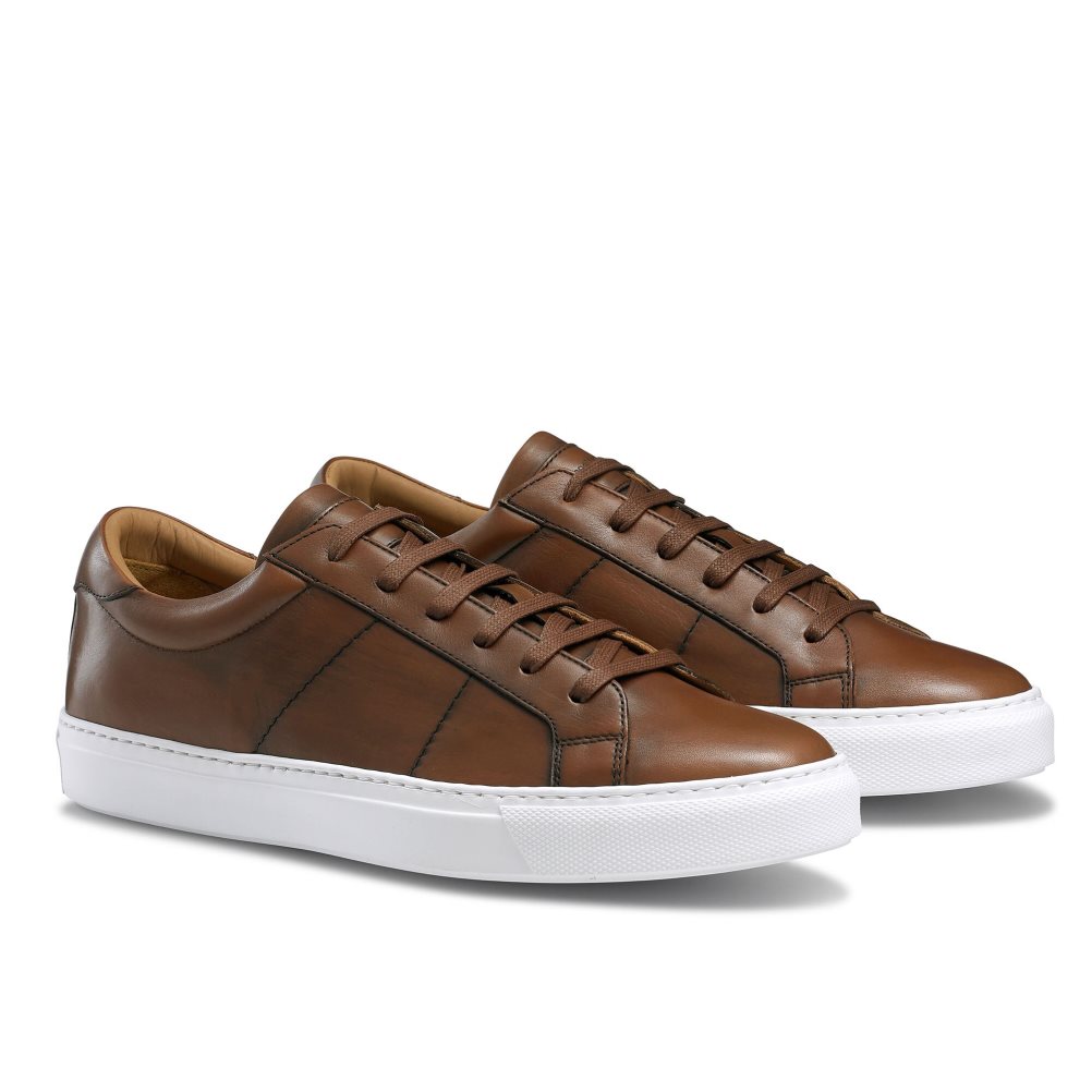 Brown Russell & Bromley Realtime Luxury Men's Trainers | PH-4-FBMV