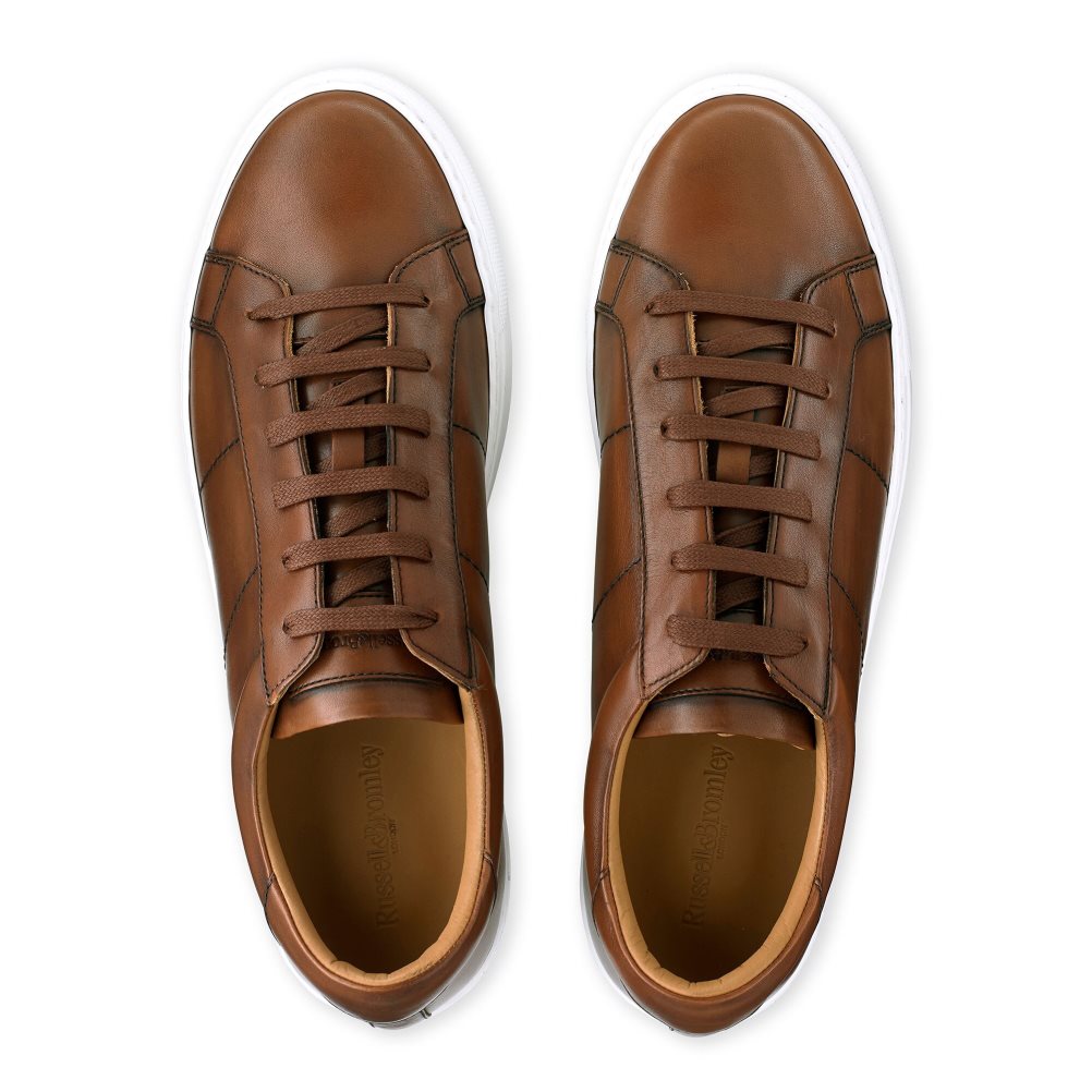 Brown Russell & Bromley Realtime Luxury Men's Trainers | PH-4-FBMV