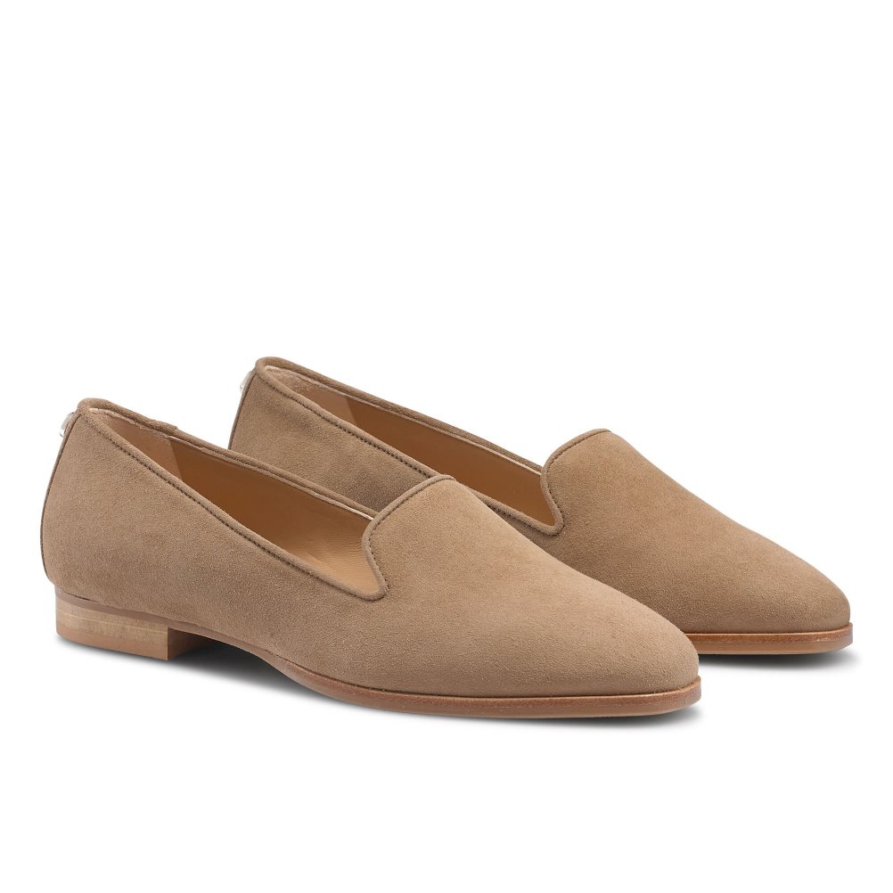 Brown Russell & Bromley Smoking Dress Women's Ballet Flats | PH-9-BWUN