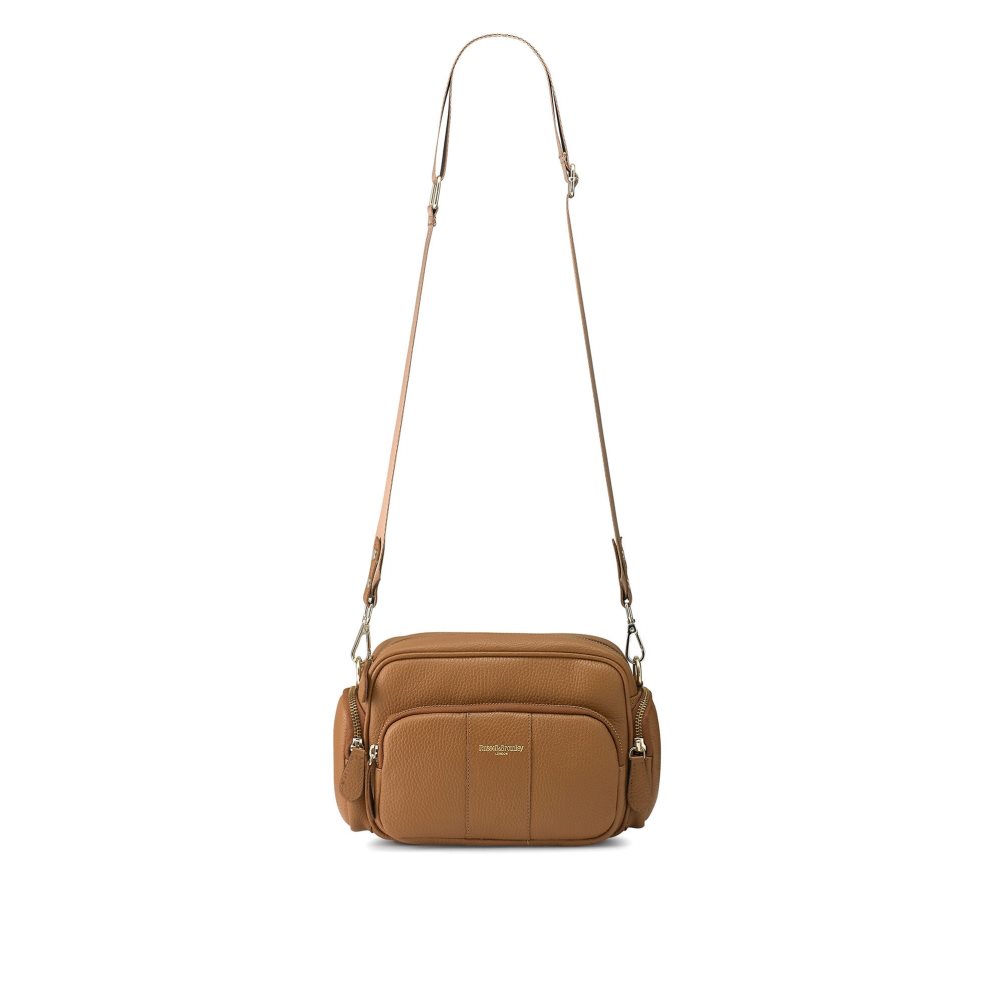 Brown Russell & Bromley Snapshot Multi-pocket Women's Crossbody Bags | PH-7-VEMC