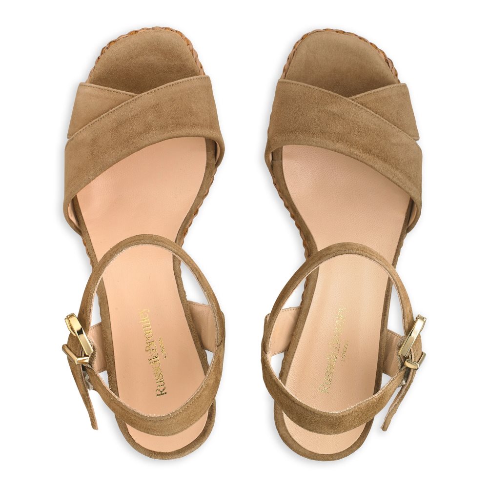 Brown Russell & Bromley Topform Platform Women's Heels Sandals | PH-4-NZXC