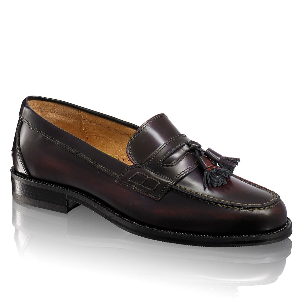 Burgundy Russell & Bromley Keeble 4 Tassel College Men's Formal Shoes | PH-4-HBXE