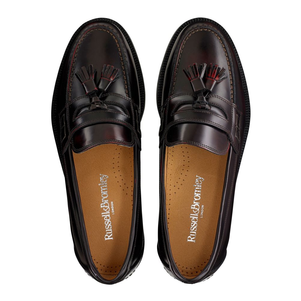 Burgundy Russell & Bromley Keeble 4 Tassel College Men's Formal Shoes | PH-4-HBXE