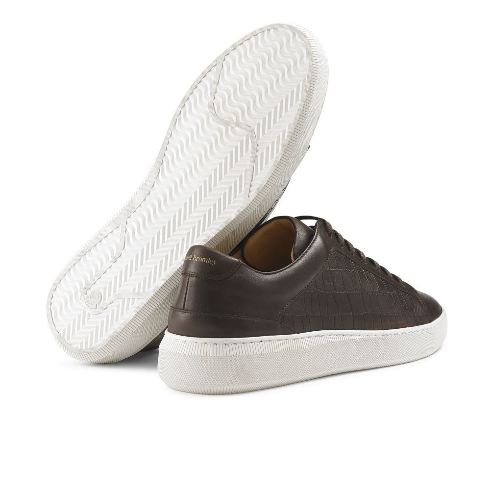 Chocolate Russell & Bromley Clear Run Lace-up Men's Trainers | PH-8-YTCM