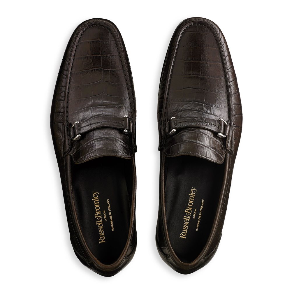 Chocolate Russell & Bromley Elite Slip On Men's Moccasins | PH-2-EZNH