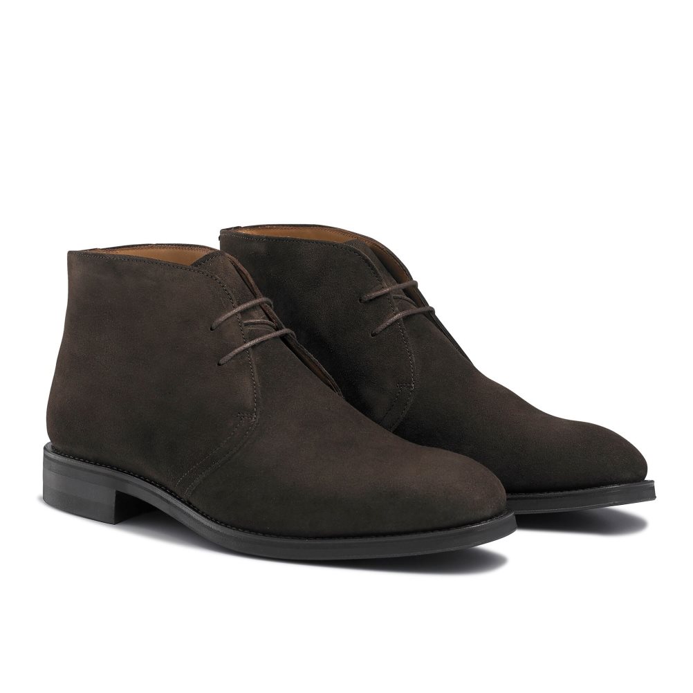 Chocolate Russell & Bromley Jermyn Laced Men's Desert Boots | PH-5-KGSL