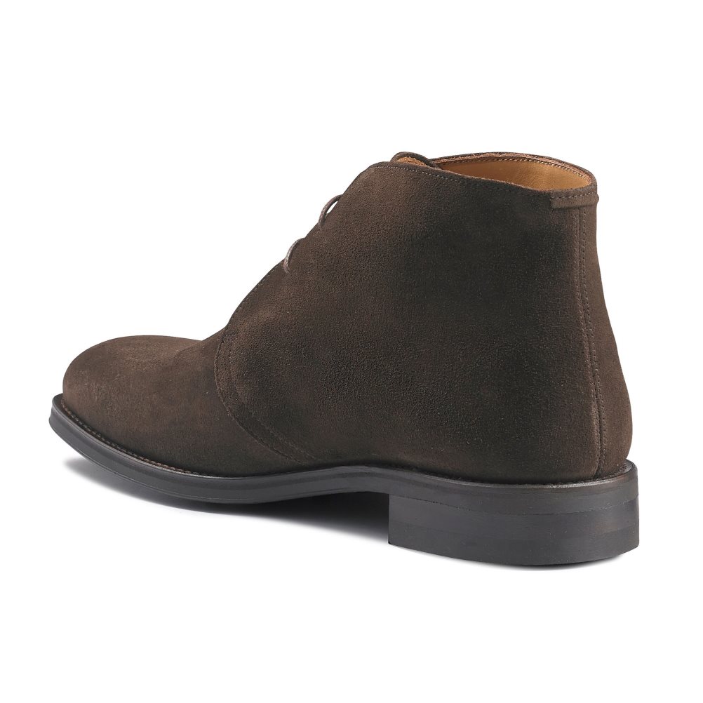 Chocolate Russell & Bromley Jermyn Laced Men's Desert Boots | PH-5-KGSL