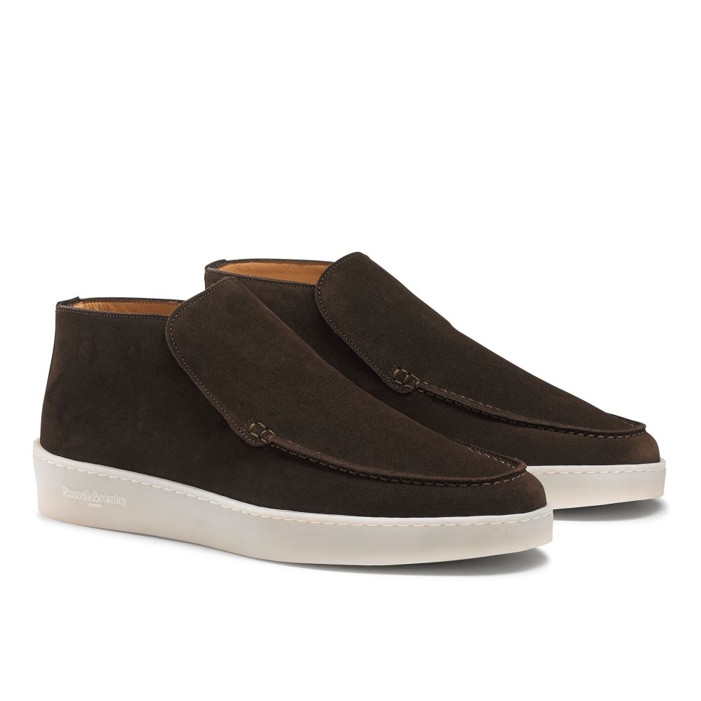 Chocolate Russell & Bromley Monterey Slip On Men's Chukka Boots | PH-4-AKFI