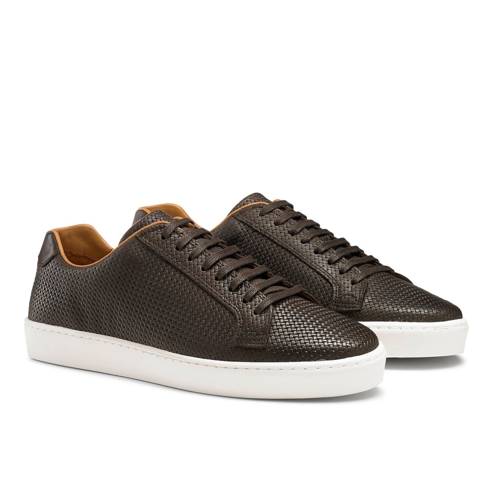 Chocolate Russell & Bromley Park Run Low-top Men's Trainers | PH-5-VGKN