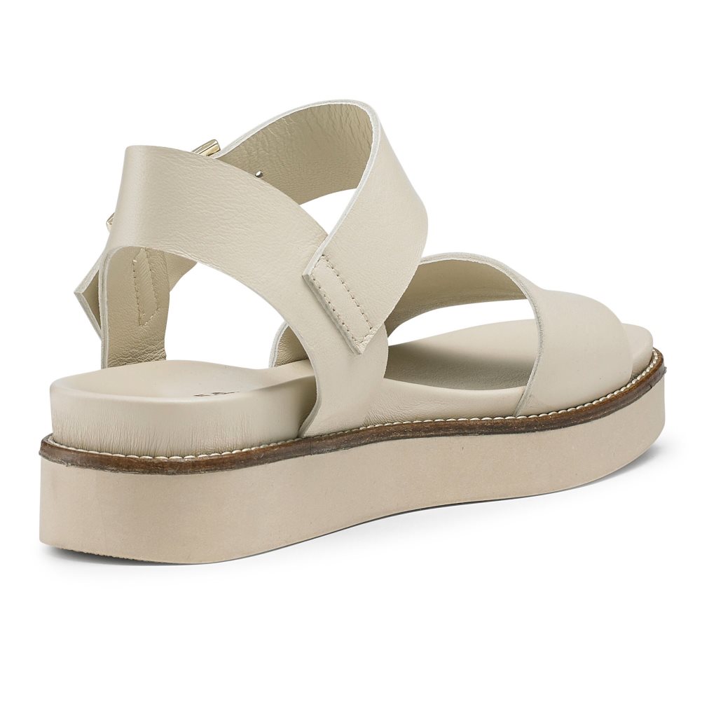 Cream Russell & Bromley Boston Sporty Women's Flat Sandals | PH-2-GRAE