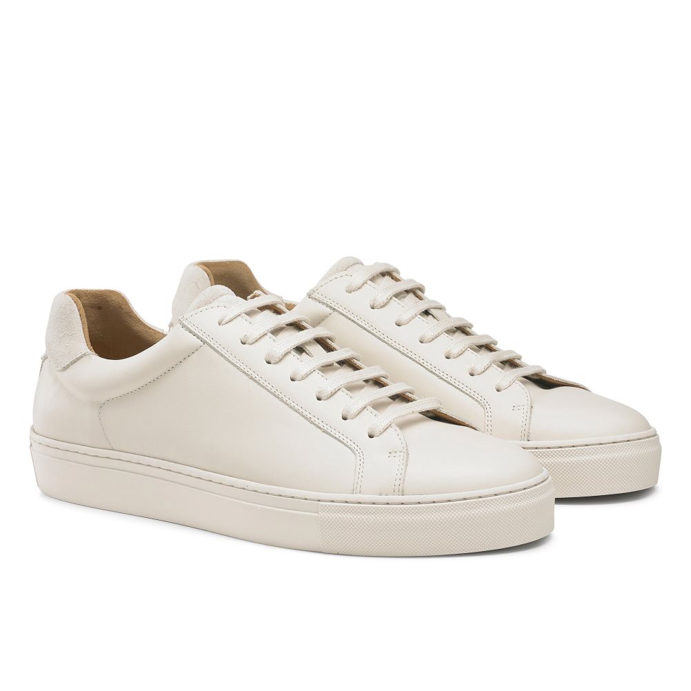 Cream Russell & Bromley Downfield Derby Lace Up Men's Trainers | PH-4-TOKP