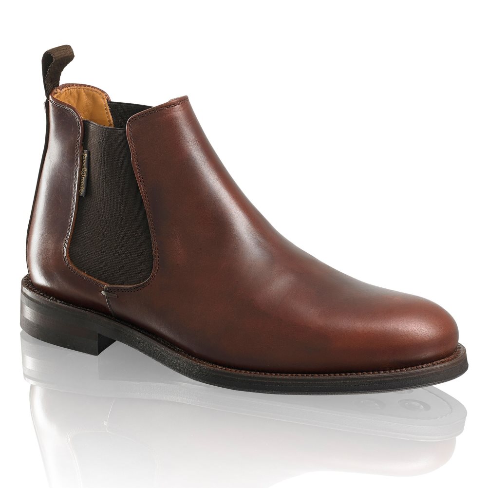 Dark Brown Russell & Bromley Guildford Men's Chelsea Boots | PH-2-QCTL