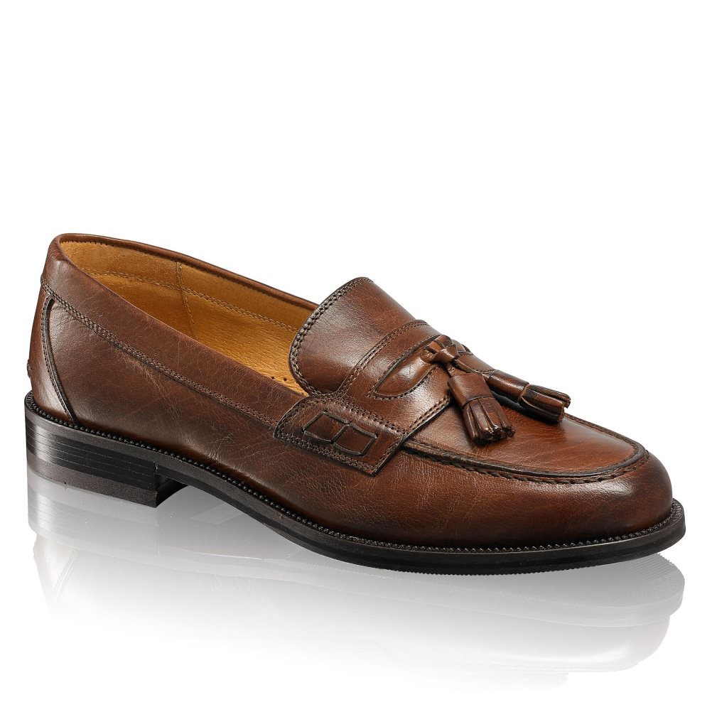 Dark Brown Russell & Bromley Keeble 4 Tassel College Men's Formal Shoes | PH-4-JLEV