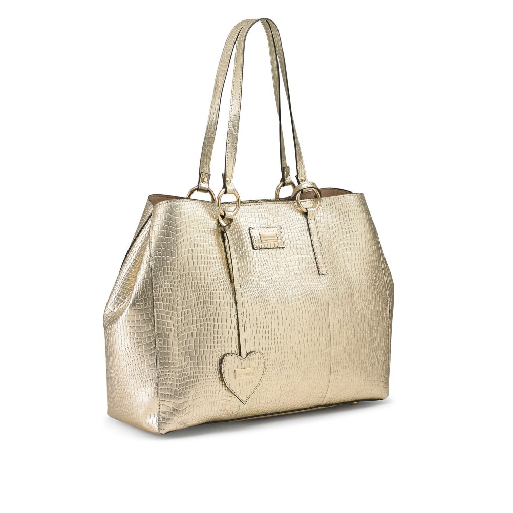 Gold Russell & Bromley Cabana Oversized Shopper Women's Tote Bags | PH-0-TEZG