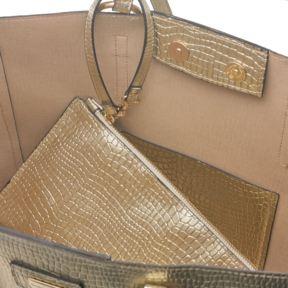 Gold Russell & Bromley Cabana Oversized Shopper Women's Tote Bags | PH-0-TEZG