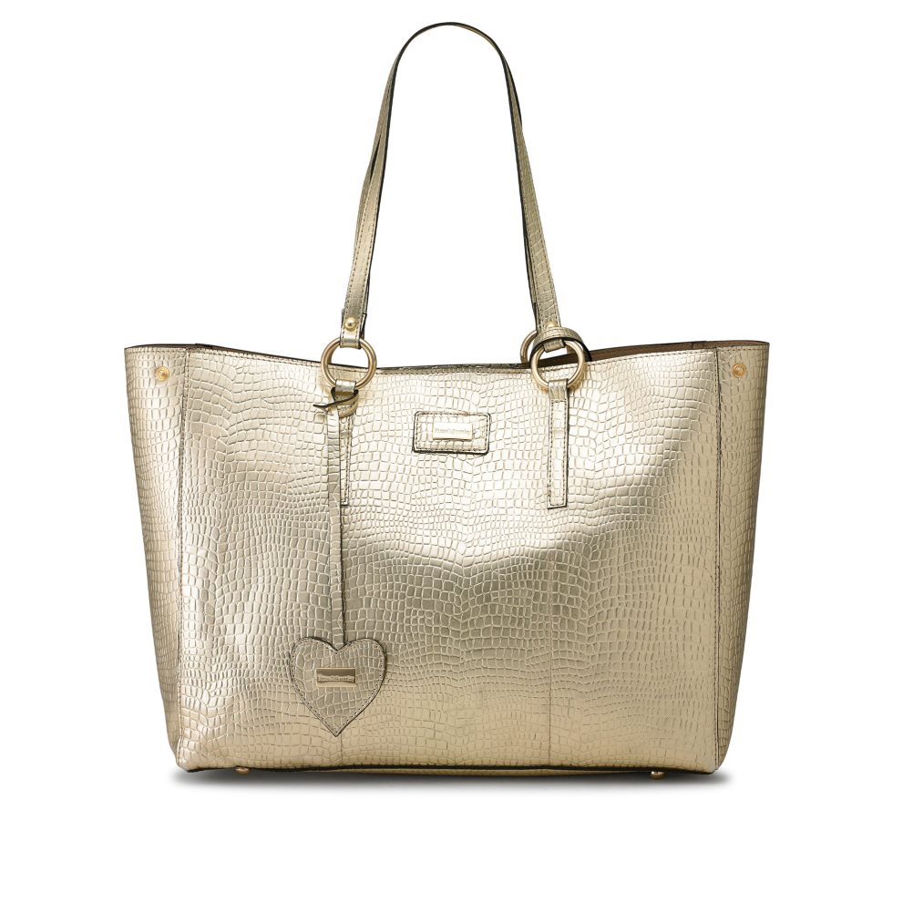 Gold Russell & Bromley Cabana Oversized Shopper Women\'s Tote Bags | PH-0-TEZG