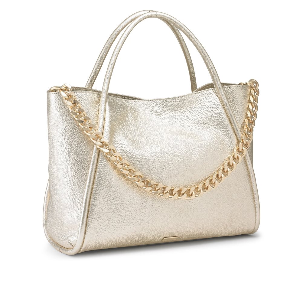 Gold Russell & Bromley Icon Chain East/West Grab Women's Tote Bags | PH-4-SJTM