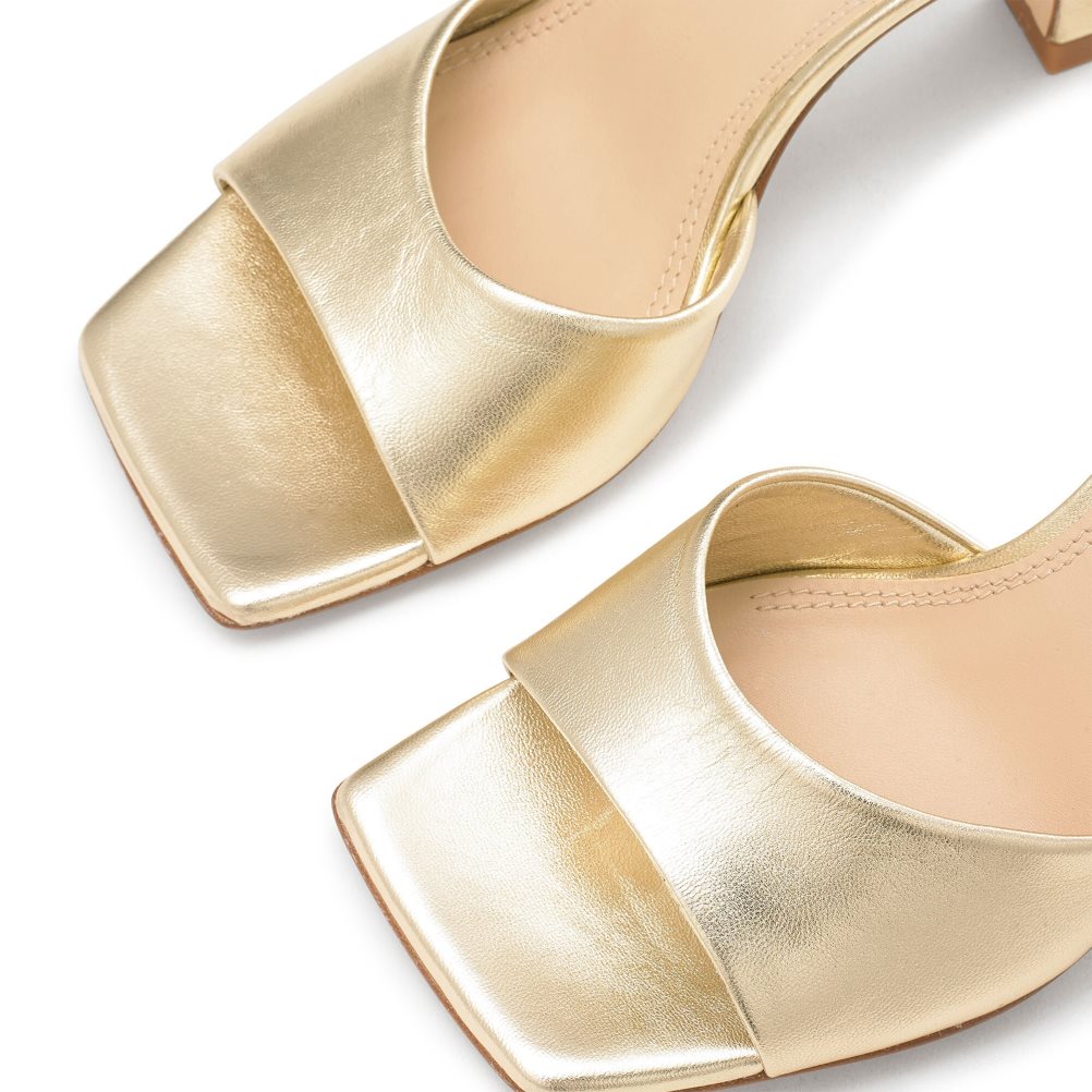 Gold Russell & Bromley Mojito 90’s Heeled Women's Mules | PH-8-IWKX