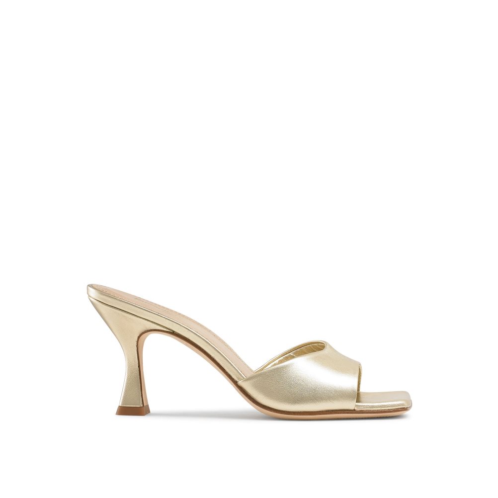 Gold Russell & Bromley Mojito 90’s Heeled Women\'s Mules | PH-8-IWKX