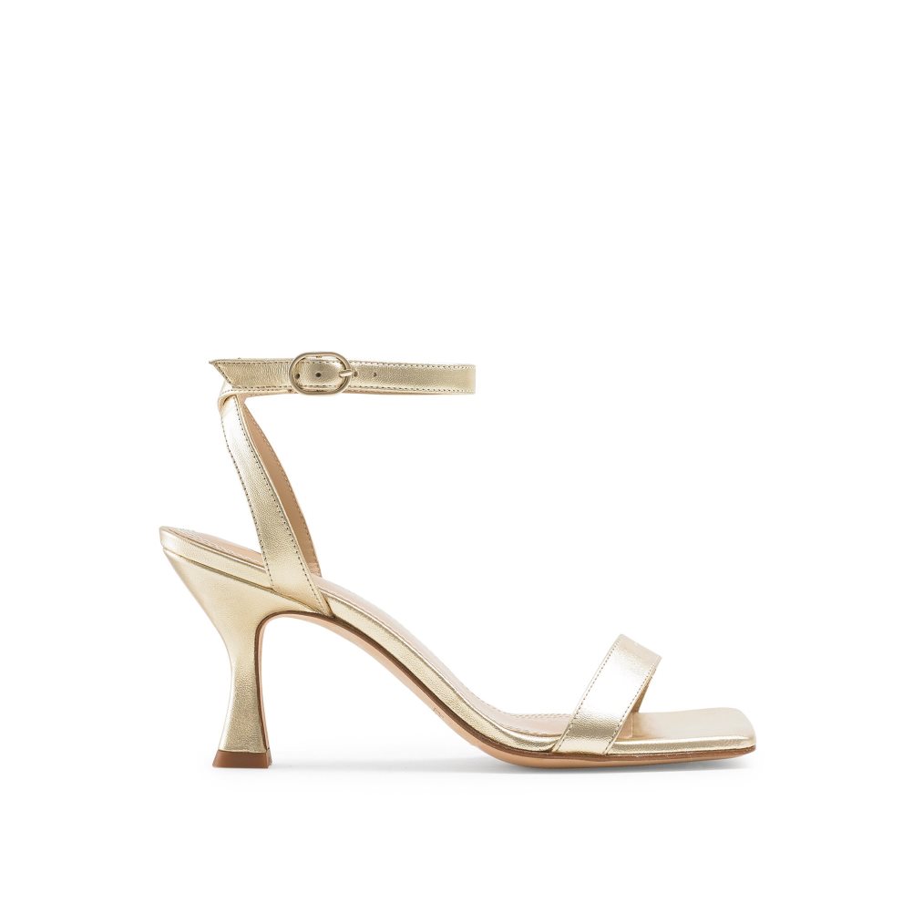 Gold Russell & Bromley Negroni Two Part Women\'s Heels Sandals | PH-6-GVZI