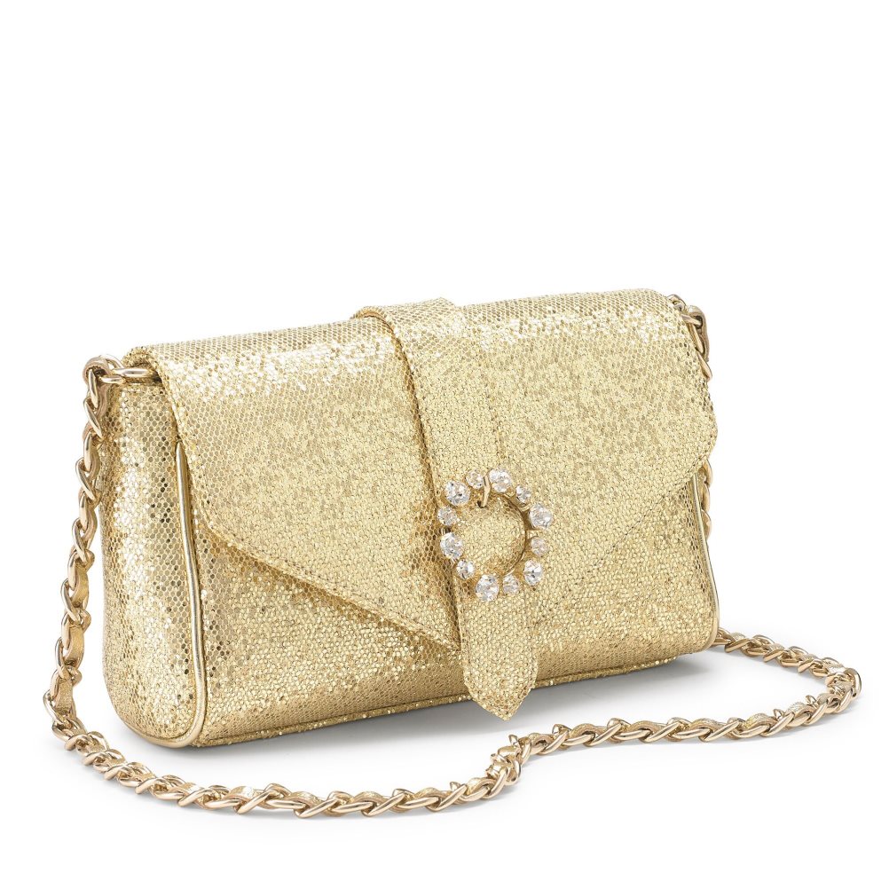 Gold Russell & Bromley Strictly Jewel Buckle Chain Women's Crossbody Bags | PH-3-WQMT