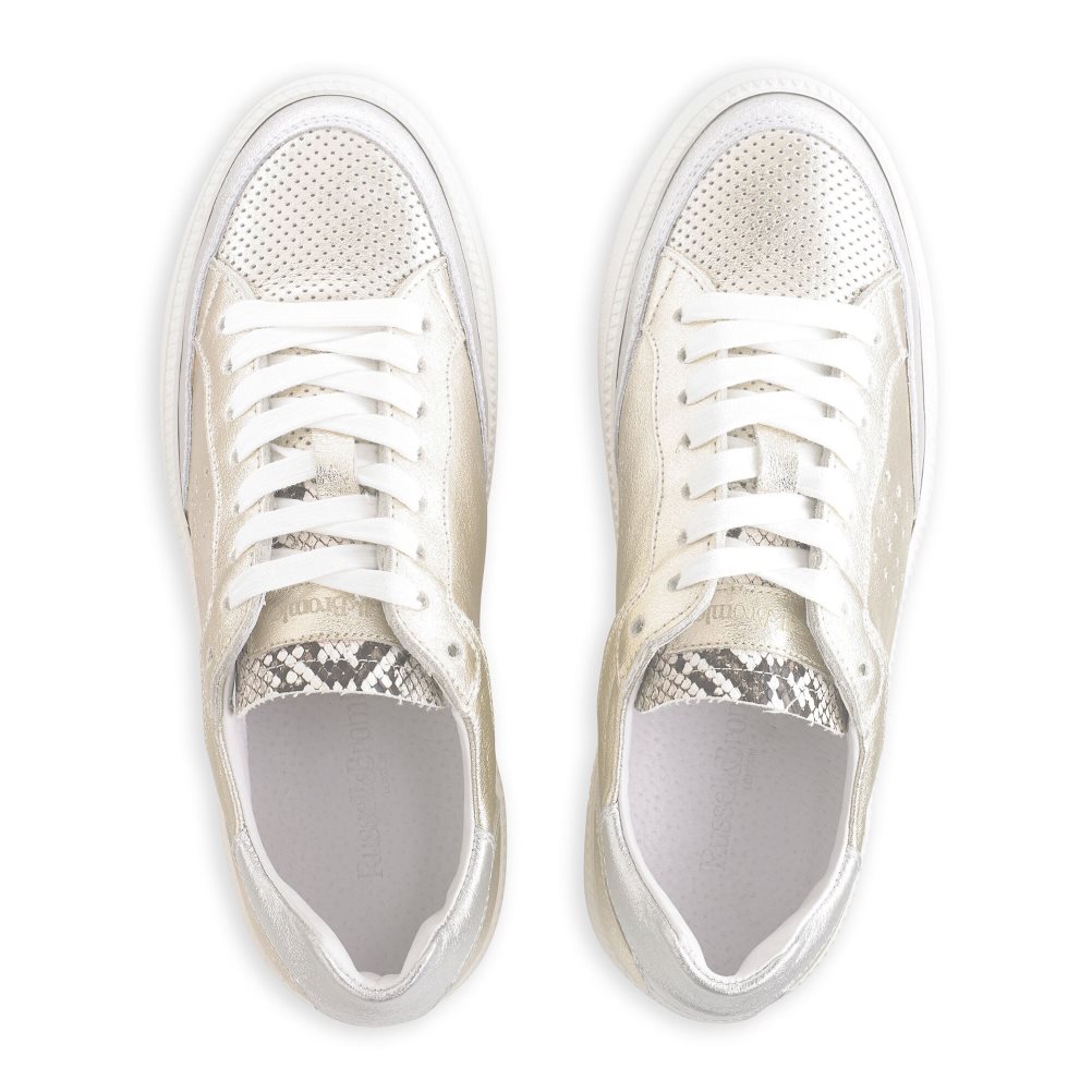 Gold Russell & Bromley Whisper Low Top Women's Trainers | PH-0-MRLH