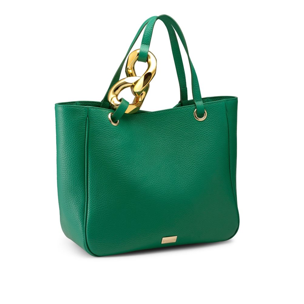 Green Russell & Bromley Chainy Chain Detail Top Women's Handbag | PH-2-DSBC