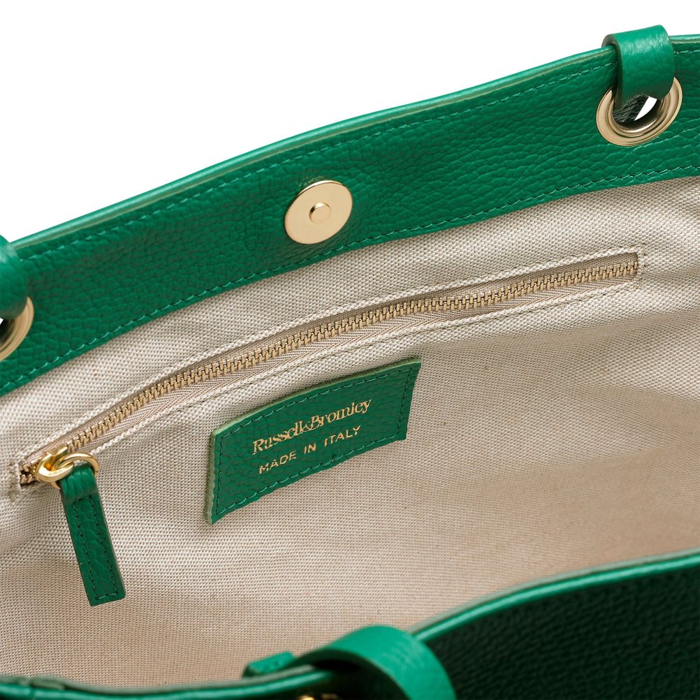 Green Russell & Bromley Chainy Chain Detail Top Women's Handbag | PH-2-DSBC