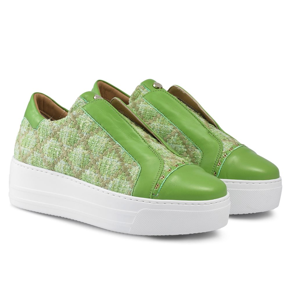 Green Russell & Bromley Seawalk Laceless Women's Trainers | PH-9-ATLY