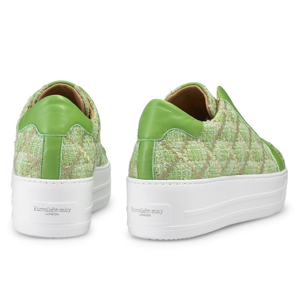 Green Russell & Bromley Seawalk Laceless Women's Trainers | PH-9-ATLY