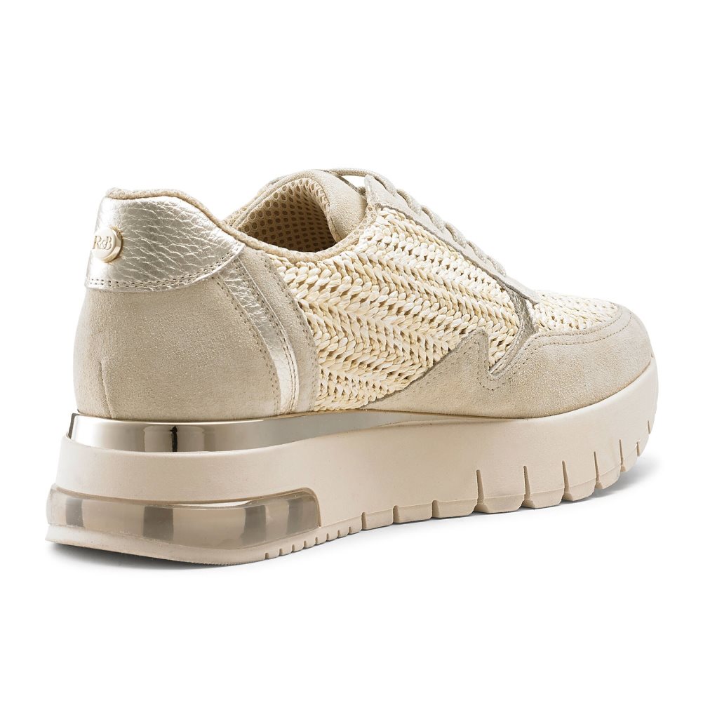 Grey Russell & Bromley Island Hop Raffia Runner Women's Trainers | PH-5-FBUL