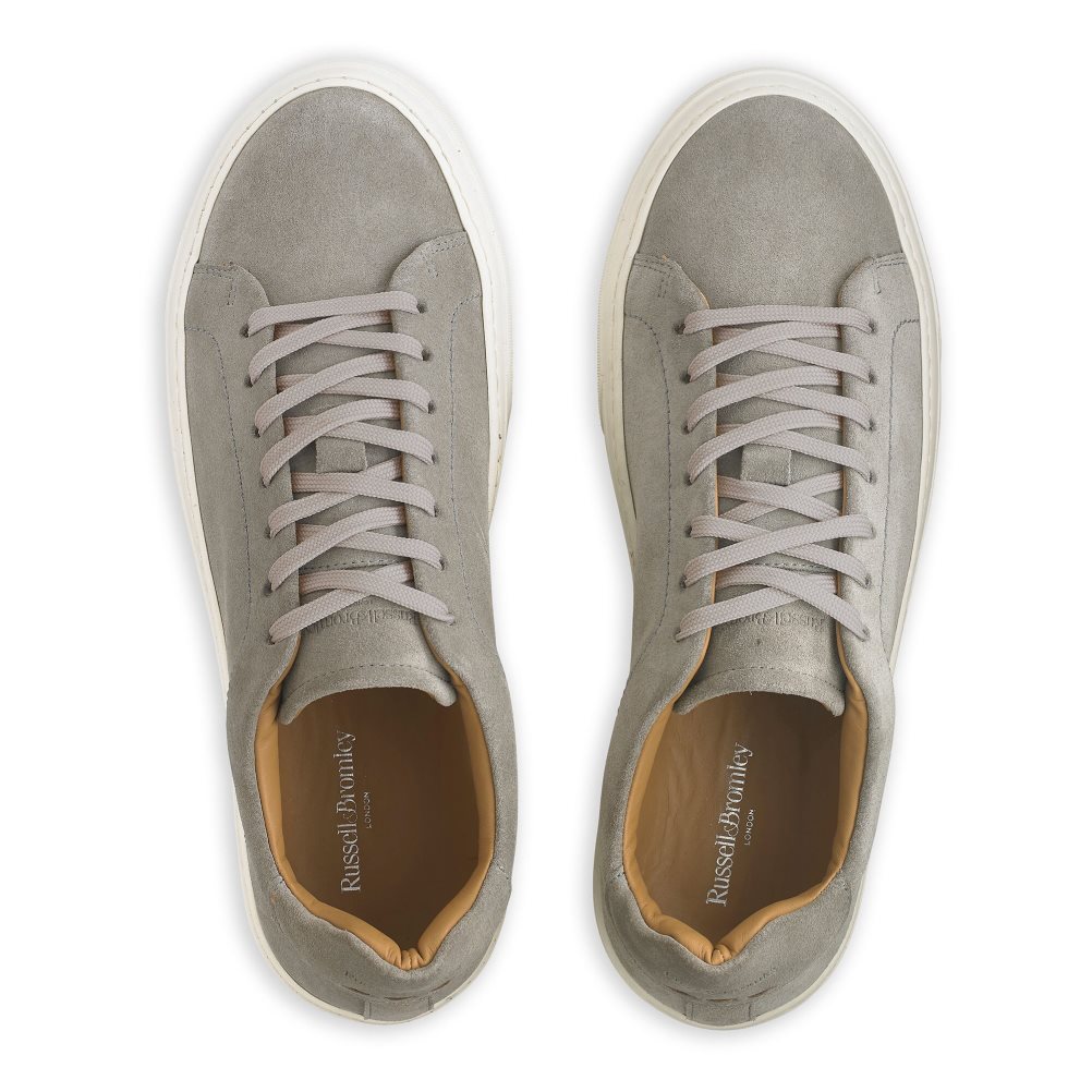 Grey Russell & Bromley Out Pace Luxury Men's Trainers | PH-7-ZJIK