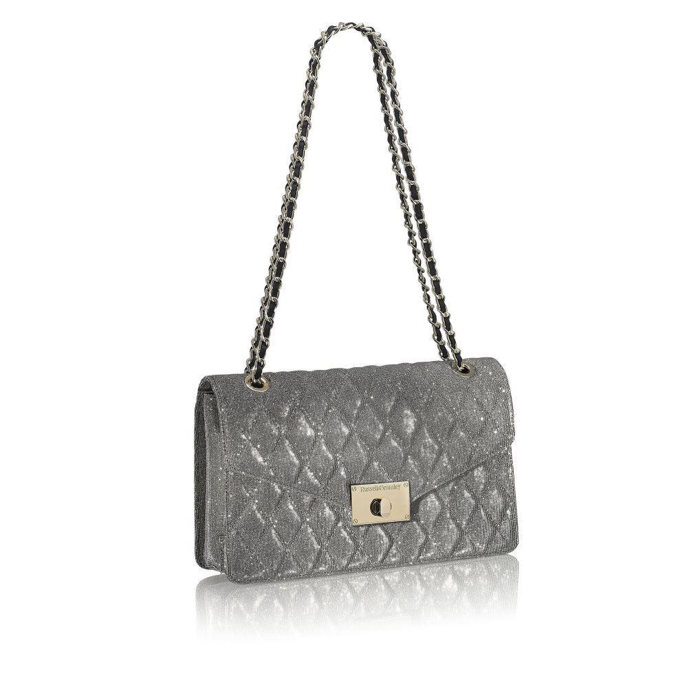 Grey Russell & Bromley Quiltchain Large Chain Women's Shoulder Bags | PH-0-RDYB