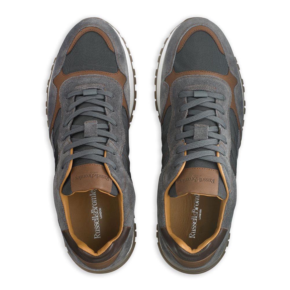 Grey Russell & Bromley Rannoch Oxford Lace Runner Men's Trainers | PH-5-PELQ