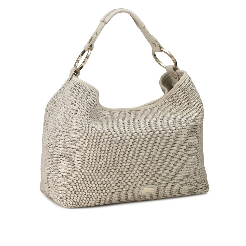 Grey Russell & Bromley Ruffles Raffia Women's Shoulder Bags | PH-2-DTSM