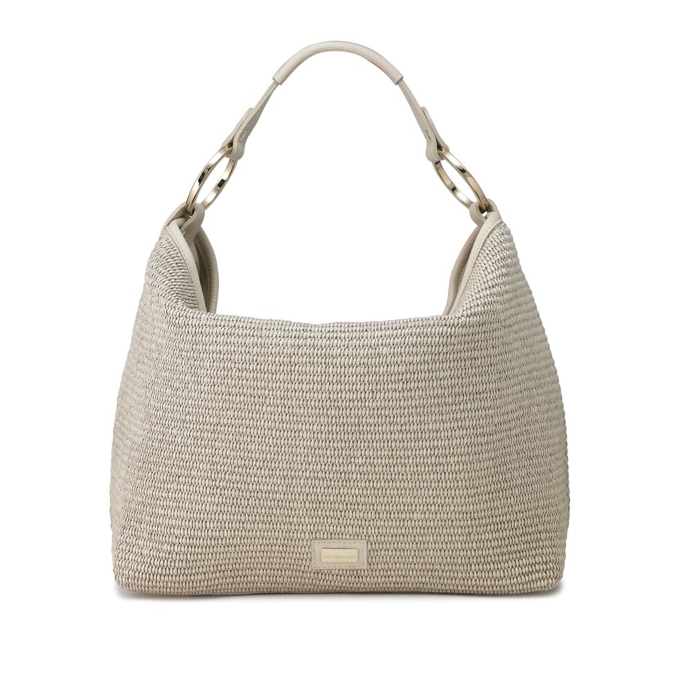 Grey Russell & Bromley Ruffles Raffia Women\'s Shoulder Bags | PH-2-DTSM